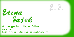 edina hajek business card